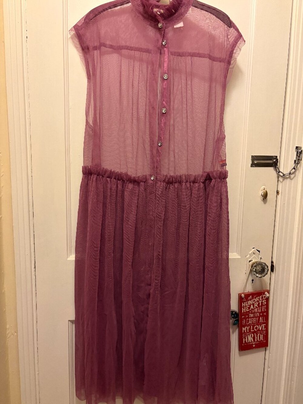 Pride 🌈 Purple Mesh Tiered Midi Dress